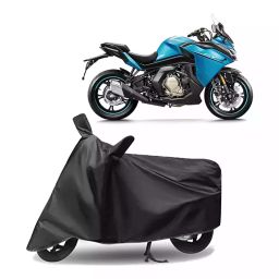 Auto Pearl Polyester Two Wheeler Cover for CFMoto 400GT (Grey)-image-53