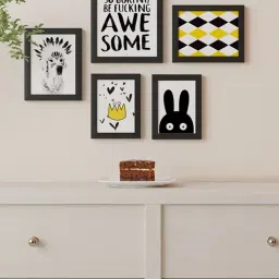 Art Street Black Engineered Wood Be Awesome Painting - Set of 5-picture-39
