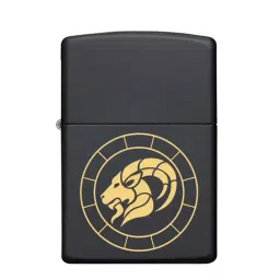 Zippo Black & Gold Capricorn Zodiac Sign Brass Pocket Lighter-image-39