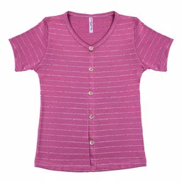 Hunny Bunny Girls Purple Striped Regular Top-image-36