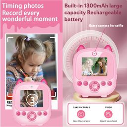 seznik Mini Camera Printer, Click Photo Print, Inkless, Bluetooth HD Print, Android, iOS. Instant Print (Neo-Pink) image 3