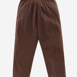 Kiddopanti Full Length Solid Pants - Brown-image-42