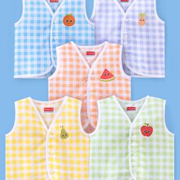 Babyhug Cotton Sleeveless Jhablas Pack Of 5 - Multicolor-picture-17