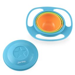 1st Step 360 Degree Rotating Spill Proof Gyro Bowl With Lid - Blue-43
