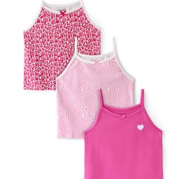 Pine Kids Cotton Lycra Knit Sleeveless Slips Text Print Pack Of 3 (Color May Vary)-image-51
