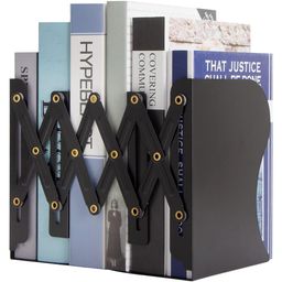 KolorFish Adjustable Book Ends, Metal Bookends for Heavy Books, Desk Book Holder for Shelves, Book Organizer for Desk, Suitable for Office, Home and School Use (White)-30
