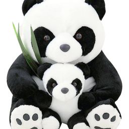 Tickles Mother Panda with Cute Baby Soft Stuffed Plush Animal Toy for Kids (Color: Black and White Size: 32 cm)-13
