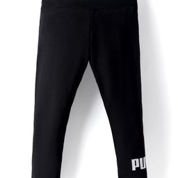 PUMA Cotton Knit Ankle Length Leggings with Brand Name Print - Black-picture-15