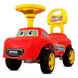 Kidsmate City Rider Non Musical Ride-On Car for Kids | Fun & Safe Baby Push Car with Steering Wheel & Comfortable Backrest |Perfect for Indoor & Outdoor Fun for Toddlers 1.5+ Years - Red/Yellow-15