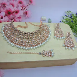VATSALYA creation Women WhiteJewellery Set-image-55