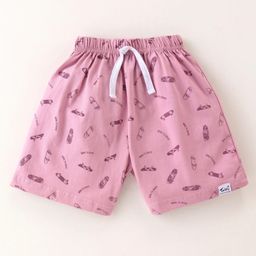 Teddy Sinker Knit Above Knee Length Shorts with Text  & Aeroplane Print Pack of 3 - Multicolour image 2