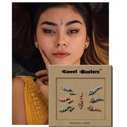 Comet Busters Set of 5 Handcrafted Reusable Traditional Designer Bindis - 015 image 3