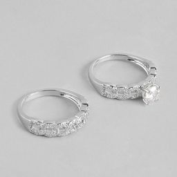 DressBerry Women Set of 2 Stone-Studded Finger Ring-image-12