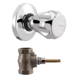 CERA Ocean Quarter Turn Wall Mount Flush Cock, F2006751 + F4060101 (Set of 2 Pcs)-image-49