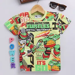 YK X Minute Mirth Boys Ninja Turtle Printed T-shirt-image-36