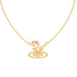 P.C. Chandra Jewellers 14k Yellow Gold Dolphin Shape Pendant-image-30