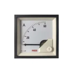 RS PRO Analogue Panel Ammeter 3 Input A AC, 68X68 mm, 1 % Moving Iron, 1862441-46