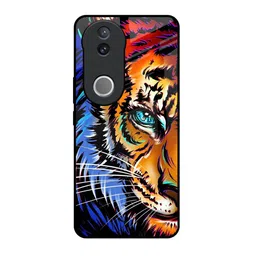 QRIOH Beast Tiger Art Glass Case for Vivo V50 5G Back Case Mobile Accessories-image-73