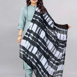 APNISHA Black Tie & Dye Dupatta-image-65
