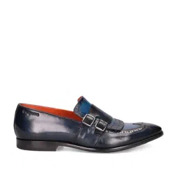 Bugatti Men's Rico Dark Blue Monk Shoes-image-38