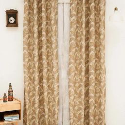 Ariana Murcia Floral Gold Polyester 7 ft Door Curtain - Set of 1-image-34