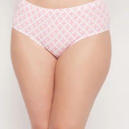 Clovia White Printed Hipster Panty-image-92