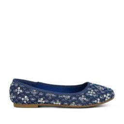 London Rag Women's Blue Ballerinas-image-34