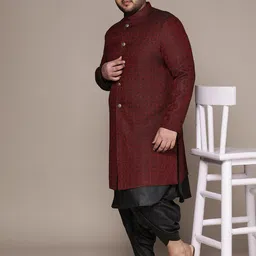 KISAH PLUS Men Ethnic Motifs Printed Sherwani Set-picture-35