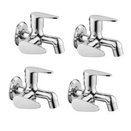CLINTON Vignet 2 in 1 Brass Bib Cock with Wall Flange for Kitchen (Pack of 4)-image-75