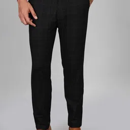 Mast & Harbour Men Checked Slim Fit Trousers-picture-13