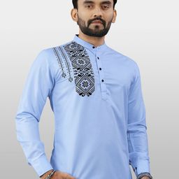 VeBNoR Men Ethnic Motifs Thread Work Kurta-image-96