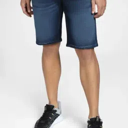 Jack & Jones Blue Regular Fit Denim Shorts-image-94