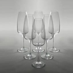 Home4U Bohemia Crystal Transparent Glass Fascino Champagne Glass - Set Of 6, (290 ml)-12