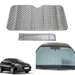 Auto Pearl F148 Dashboard Sun Shade Cover with Suction Cup for Fiat Lenia (Grey)-41