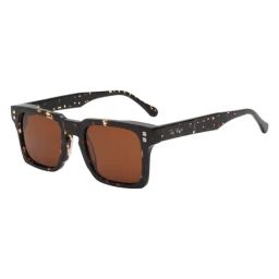 Ted Smith Brown UV Protection Square Unisex Sunglasses-image-31