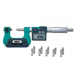 Insize 0-25 mm Range Digital Screw Thread Micrometer with Non Rotating Spindle, 3581-S25-16