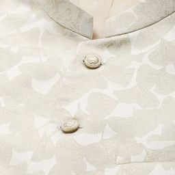 MANQ Men Cream-Coloured Woven Design Nehru Jacket image 3
