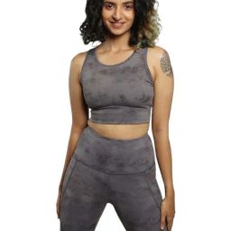 BlissClub Grey Printed Sports Bra-image-39