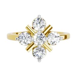 Sparkles Lab Grown Diamond 14k (585) Yellow Gold Ring for Women-picture-19