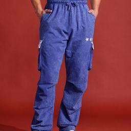 MARVEL STREET Men Dyed Typography Printed Joggers-image-18
