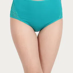 Clovia Women Turquoise Blue Solid Hipster Briefs PN1057P17XL-image-86