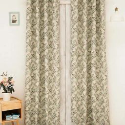 Ariana Murcia Floral Grey Polyester 5 ft Window Curtain - Set of 1-image-54