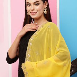 Bunkraft Embroidered Georgette Dupatta-22