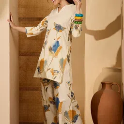Sangria Printed Pure Cotton Tunic & Palazzo Co-Ord Set-picture-23