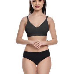FIMS: Fashion is my Style Black Cotton Lingerie Set-image-80