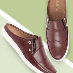 Fausto Men's Brown Mule Shoes-picture-36