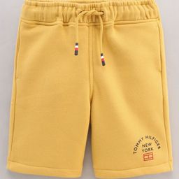 Tommy Hilfiger Cotton Knit Knee Length Shorts Solid Colour - Yellow-image-71