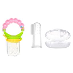 Enorme Baby Silicone Finger Toothbrush and Fruit Food Feeder Nibbler Pacifier (Color May Vary)-65