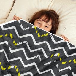 Divine Casa Microfiber Reversible Comforter Blanket For Toddler Upto 4 Years - Grey & White-image-95