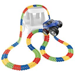 FunBlast Flexible Racing Track Playset with Racing Car Toy  97 Pcs Multicolor-24